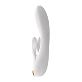 Satisfyer Double Flex App Rabbit Vibrator White 8 Inch VIBRATORS-RABBIT